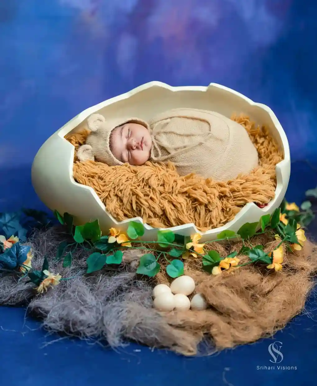 Adorable baby portrait captured by a newborn photographer
