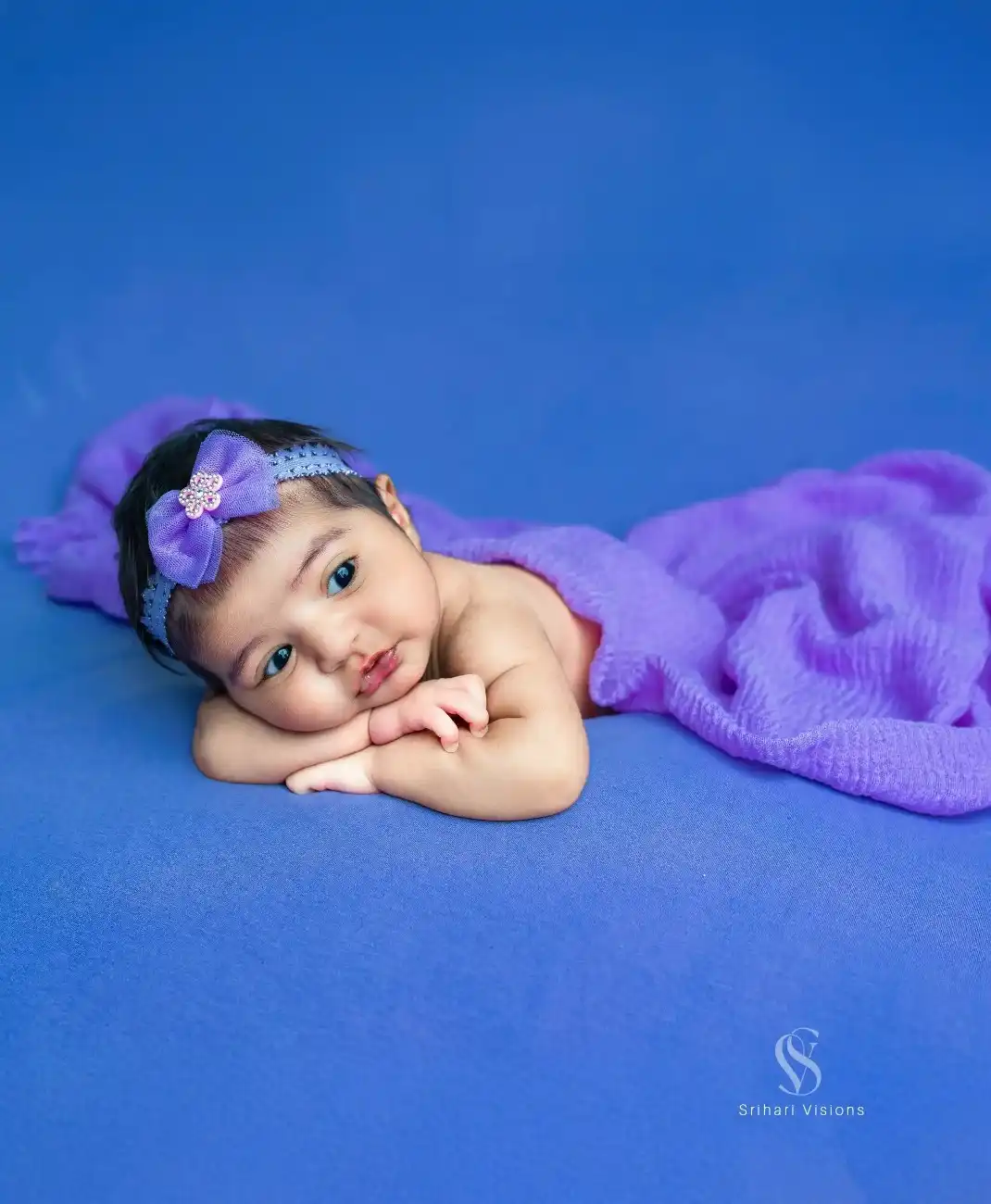Beautiful newborn portrait with soft natural lighting