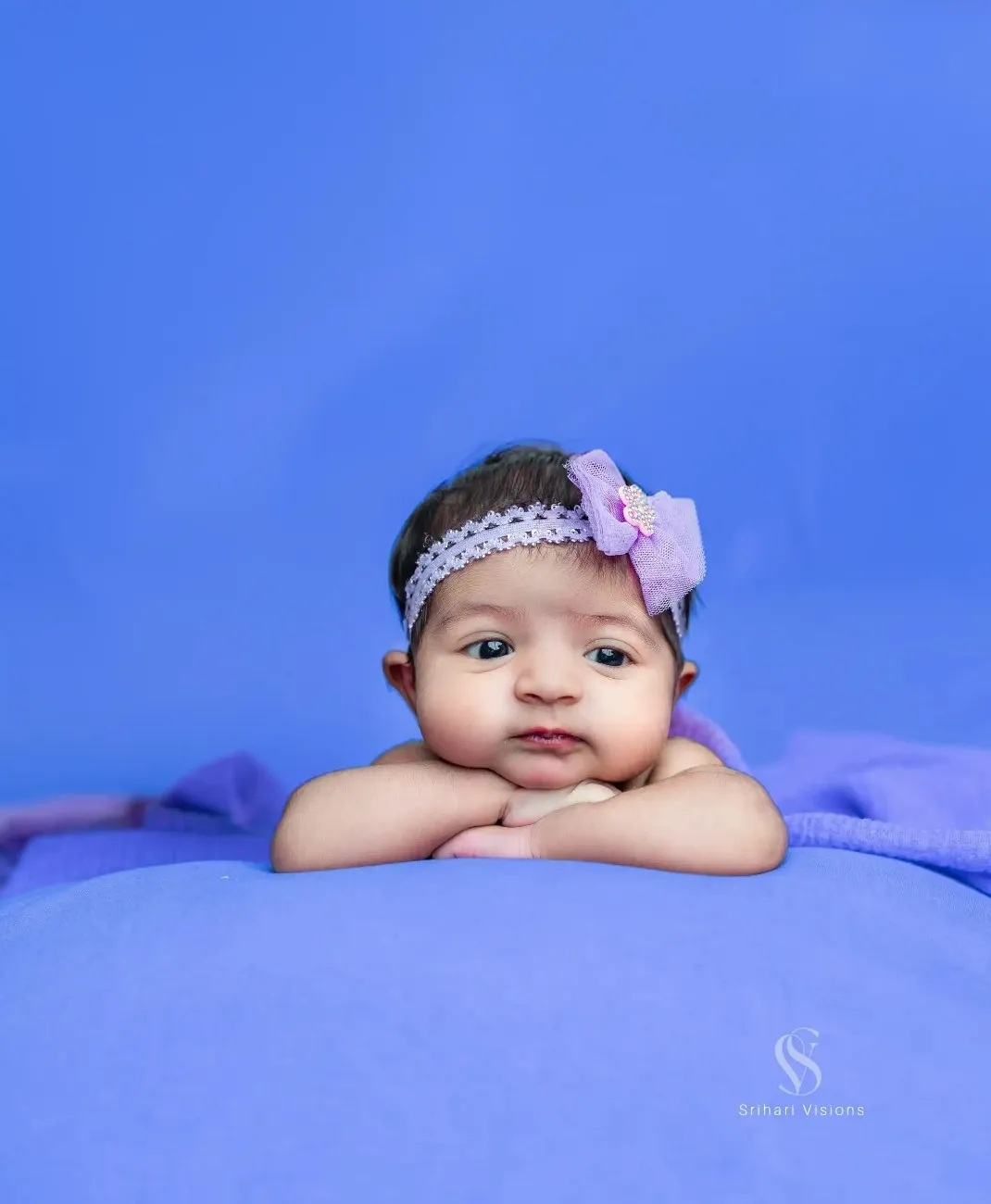 Newborn baby portrait captured during a professional photoshoot