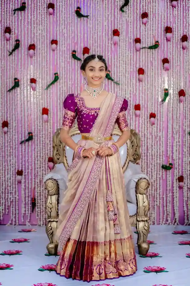 Traditional Half Saree Photography portrait