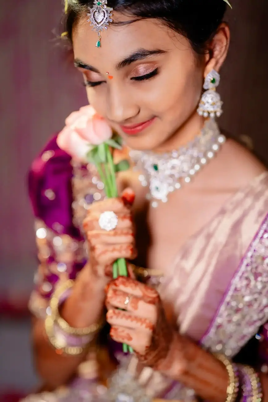 Graceful girl portrait captured by Half Saree Photography