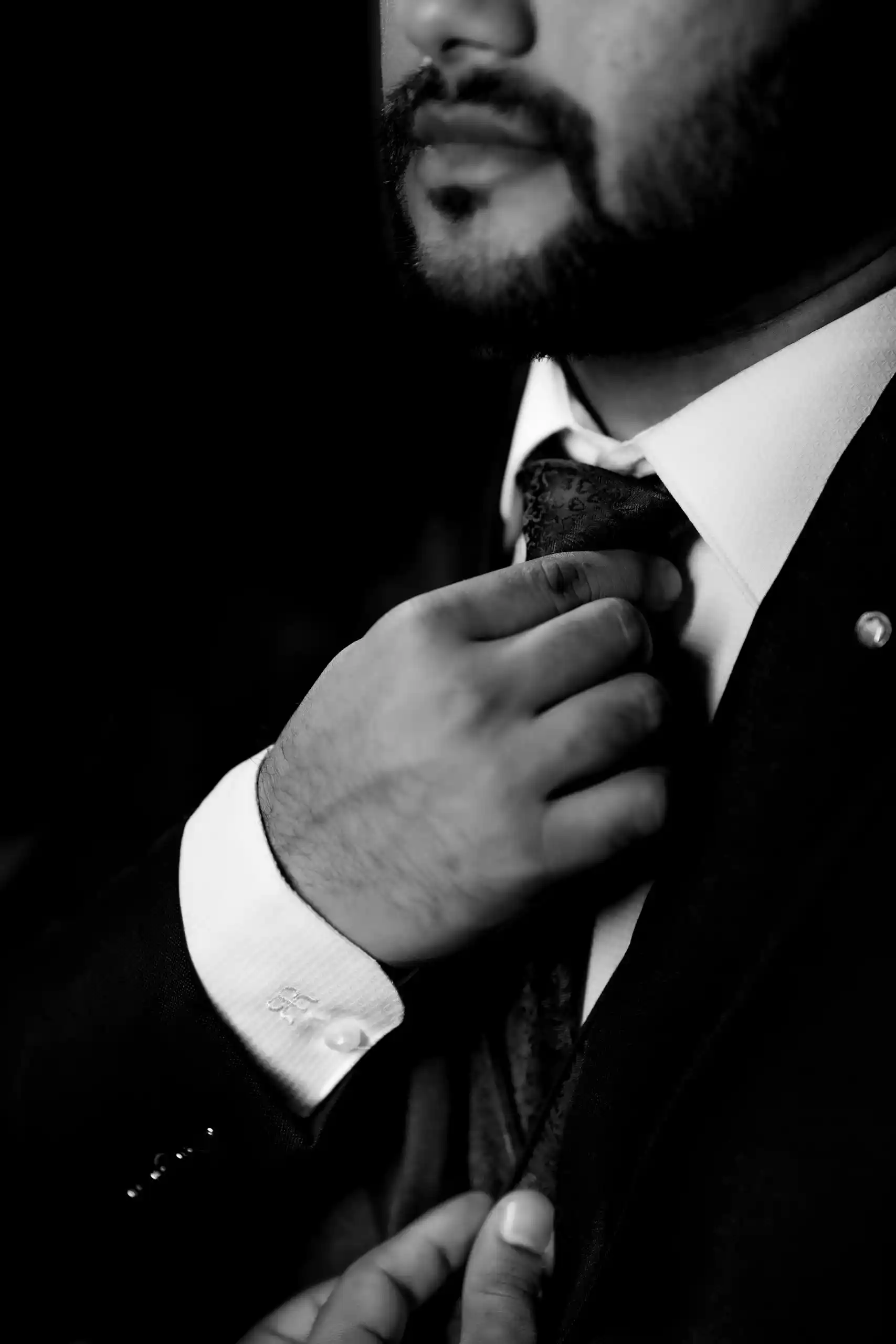 Groom portrait with traditional engagement ceremony