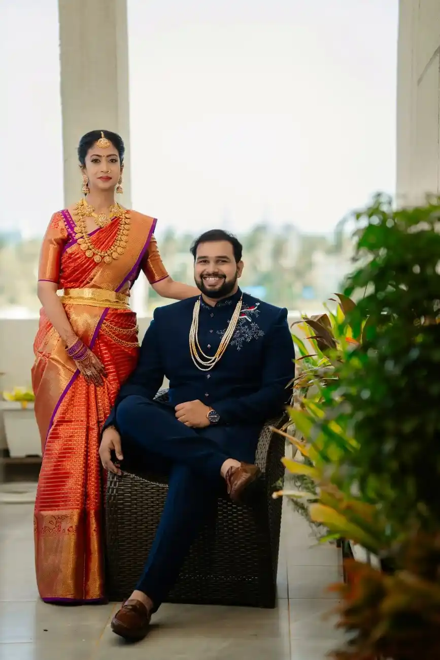 Traditional engagement photography couple portrait