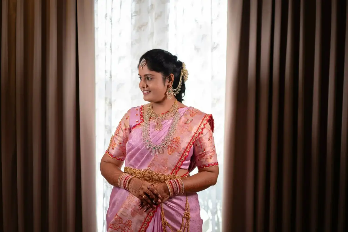 Bride close-up portrait during engagement photography
