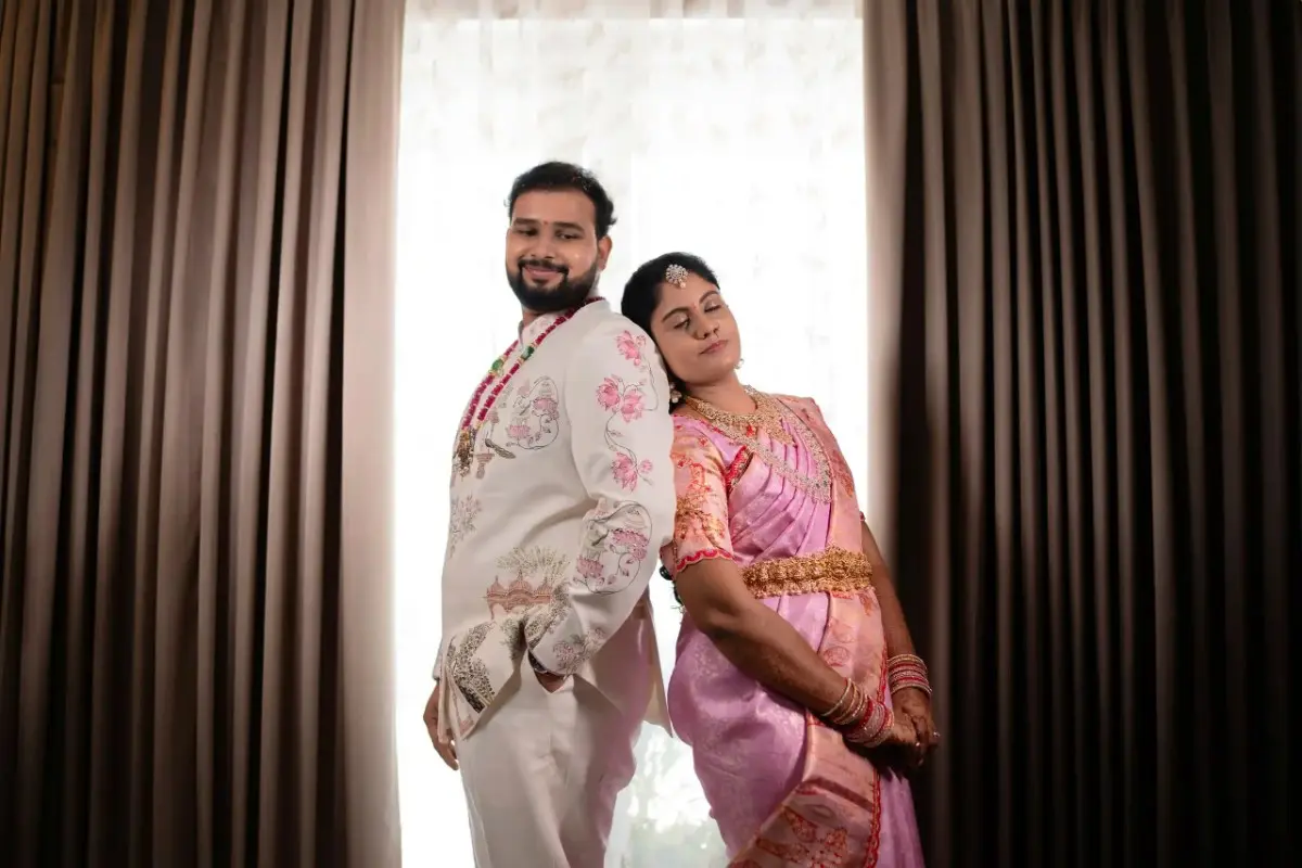 Couple portrait captured during engagement celebration