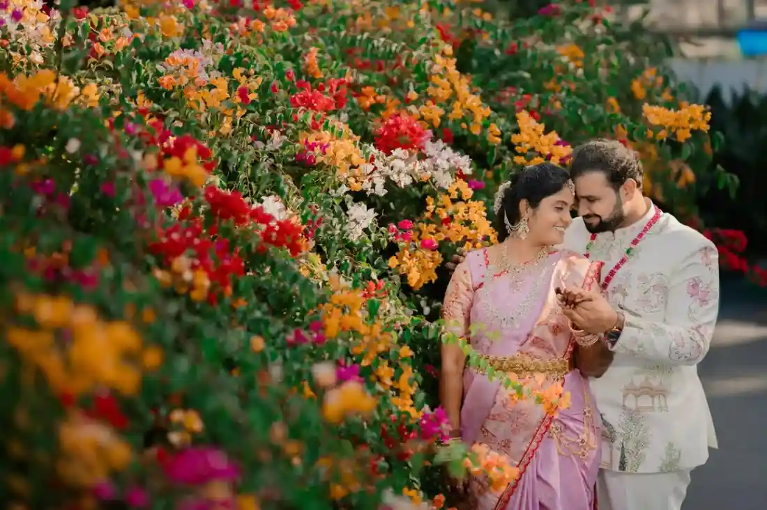 Elegant couple portrait from a traditional engagement photography session