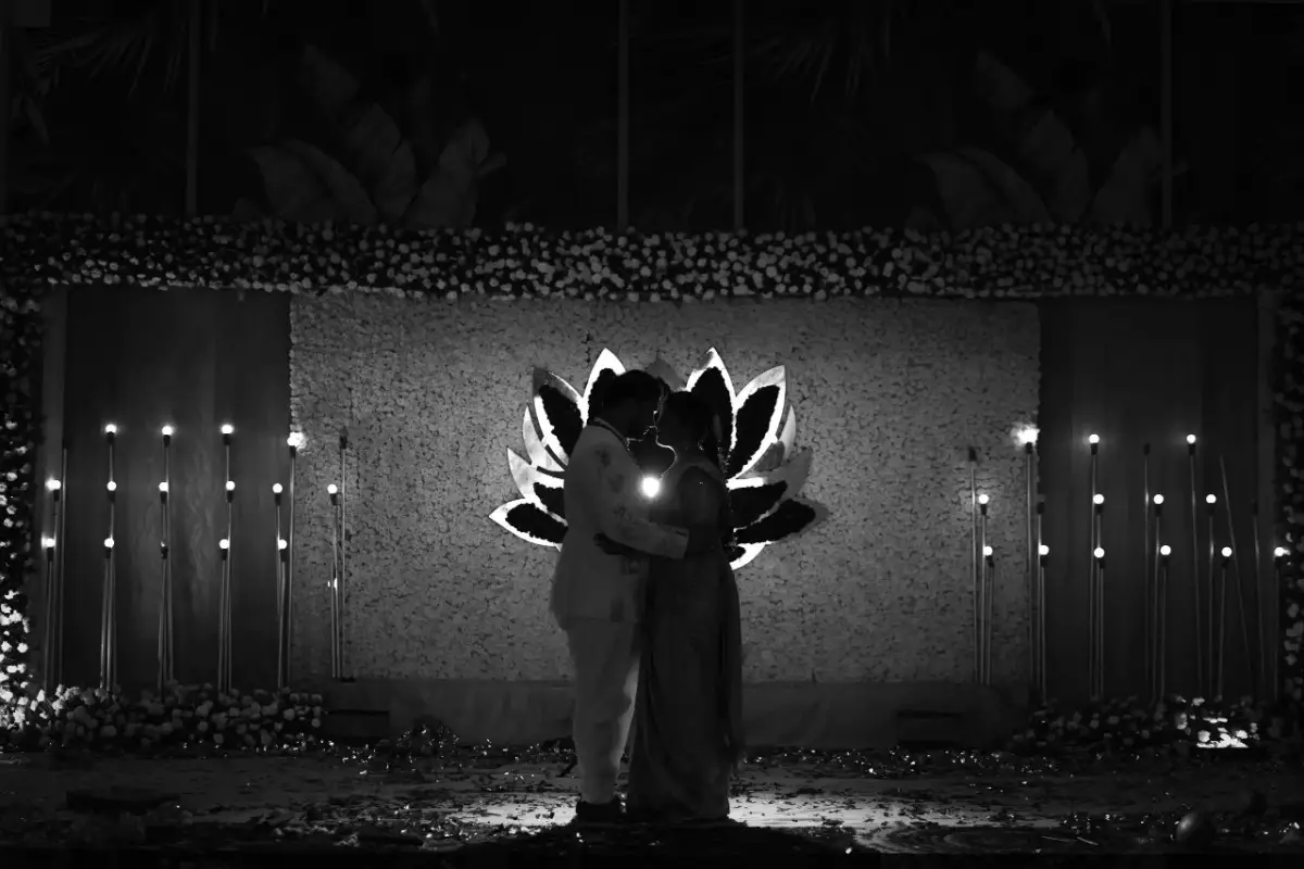 Romantic couple portrait during engagement photography