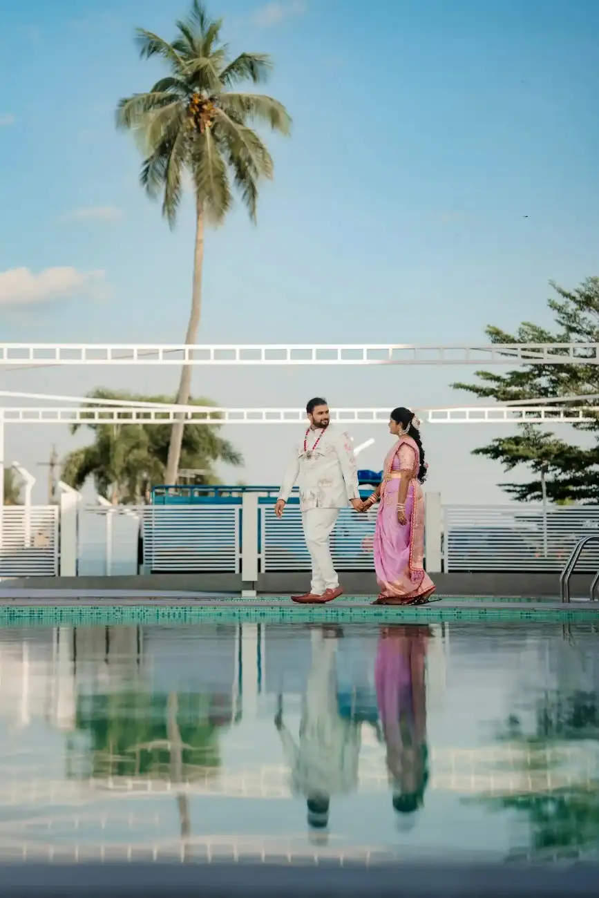 Candid engagement photography of a couple