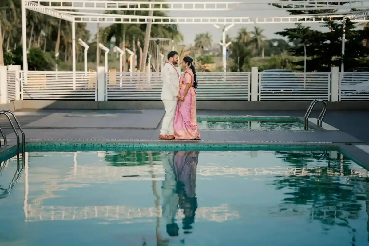 Couple enjoying a candid moment during their engagement photography