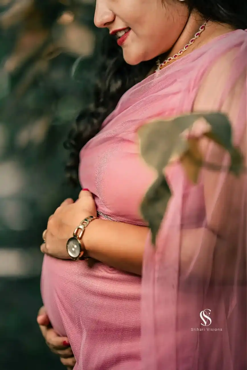 South Indian maternity photography with traditional styling