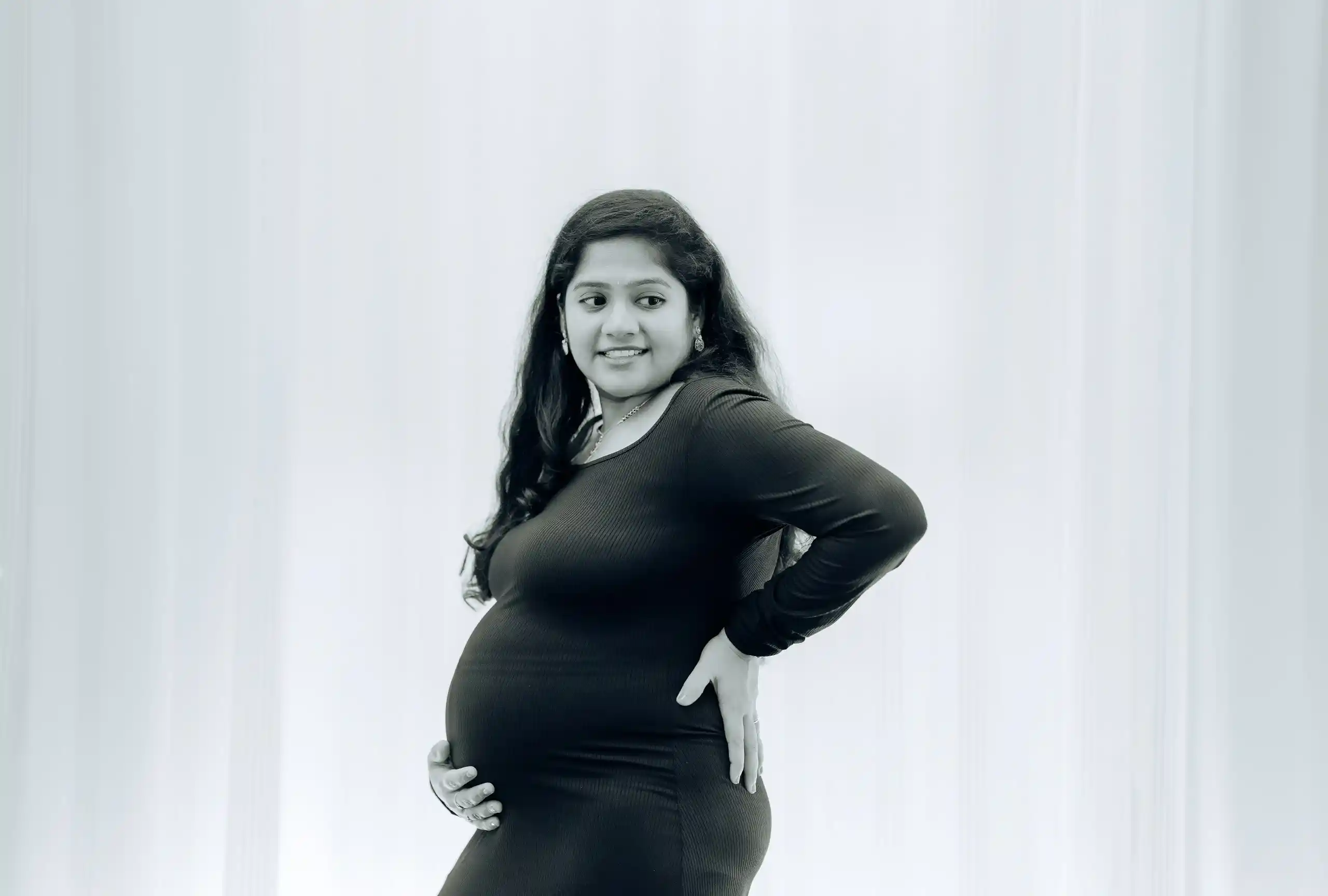 Professional maternity photography portrait of a mother-to-be